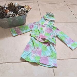 Girls mermaid/princess plush fleece robe